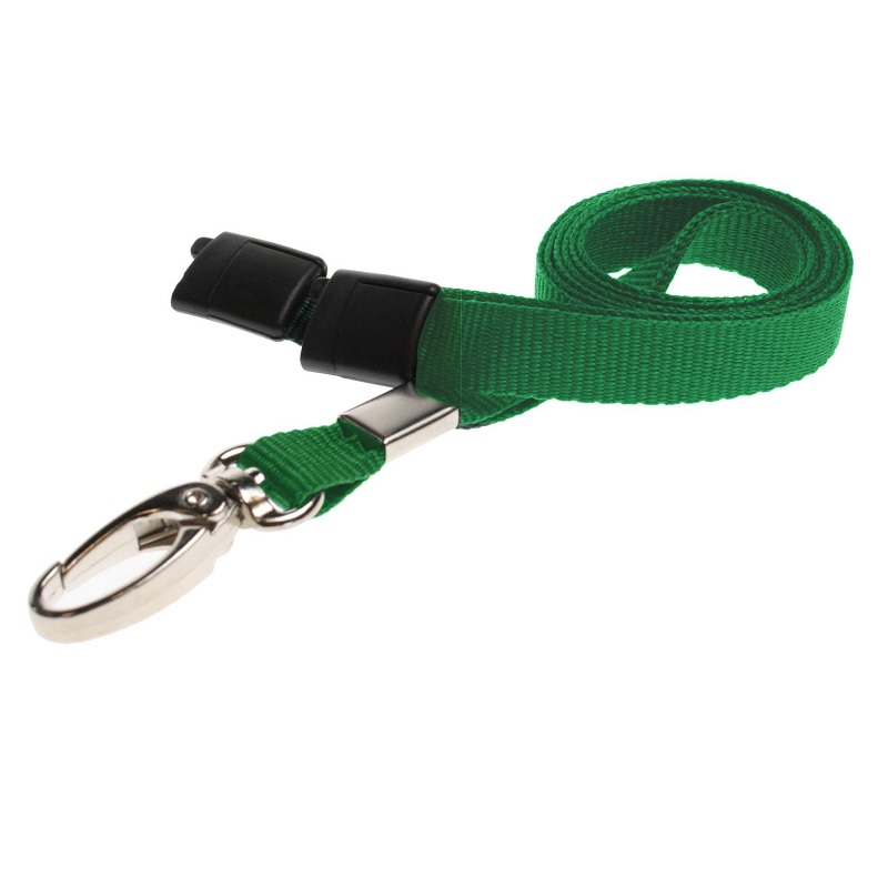 Billede af Lysegrøn Lanyard / Halssnor / Keyhanger / Nøglesnor / Halsrem 10 mm med metal karabinhage. 100% polyester. Breakaway / break-away. 60270566-1